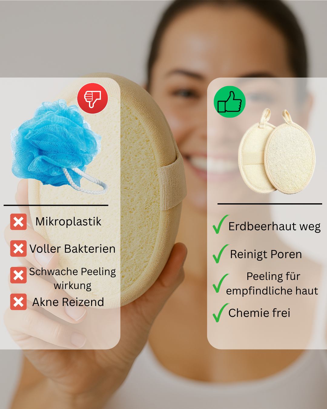 Luffa Gesichts - Körper Schwamm